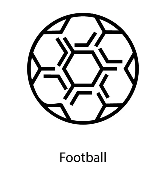 Icono Fútbol Línea Diseño — Archivo Imágenes Vectoriales