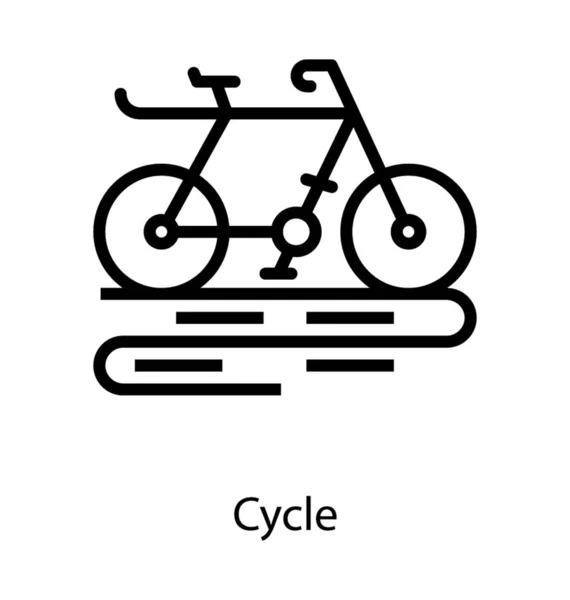 Icono Del Ciclo Diseño Línea — Archivo Imágenes Vectoriales