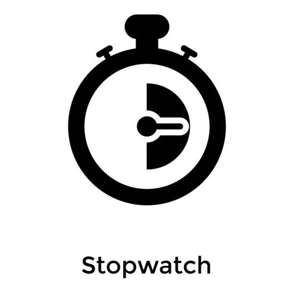 Stopwatch Pictogram Glyph Vector — Stockvector