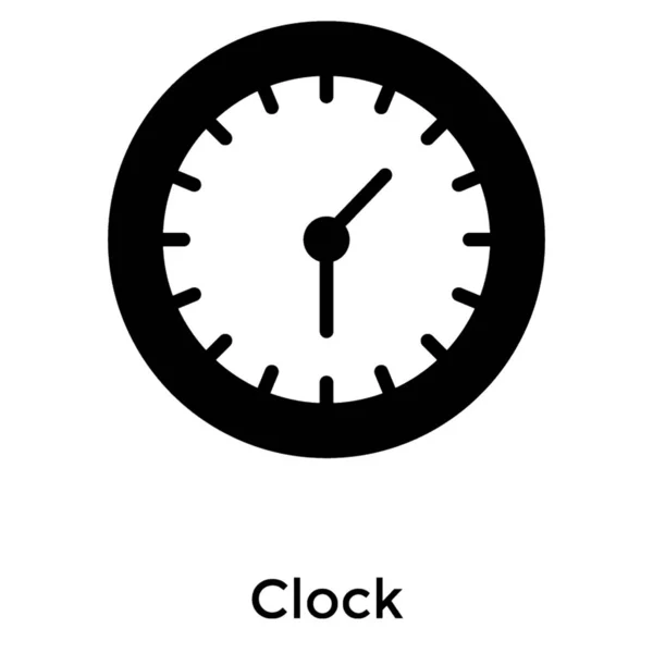 Icône Horloge Analogique Dans Conception Glyphe — Image vectorielle