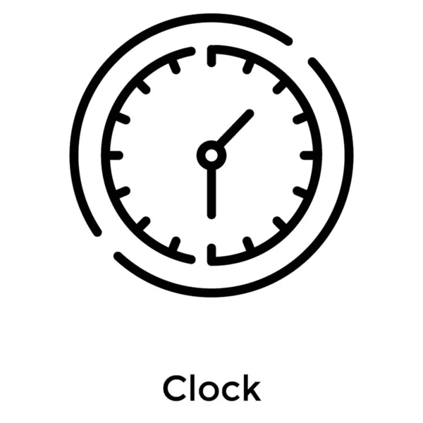 Icono Reloj Analógico Diseño Línea — Vector de stock