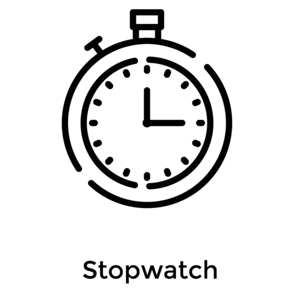 Lijn Vector Van Stopwatch Icoon — Stockvector