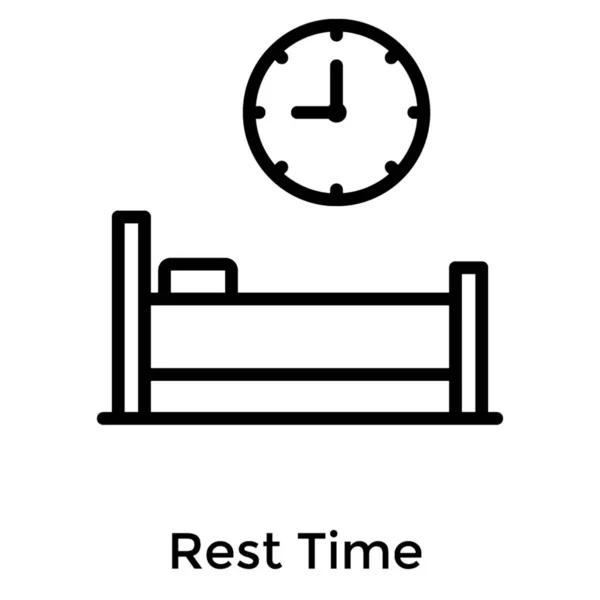 Icono Del Tiempo Sueño Diseño Línea — Vector de stock