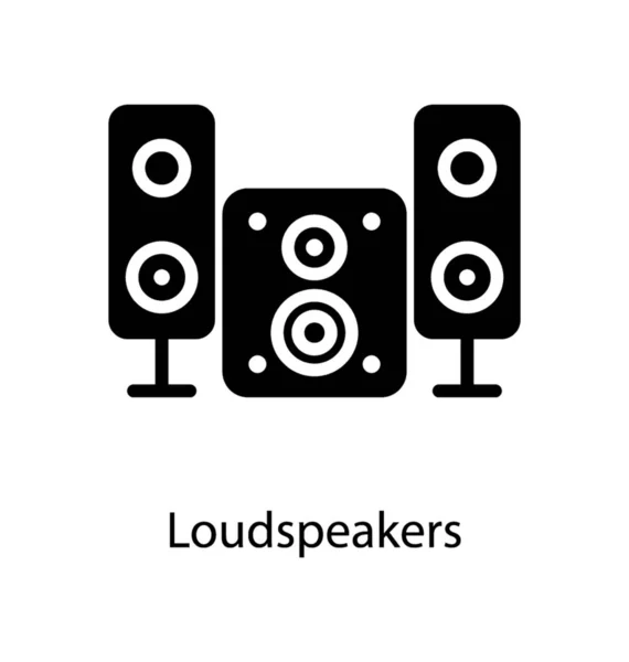 Ikone Des Soundsystems Glyphen Design — Stockvektor