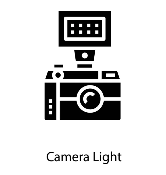 Solid Design Vector Camera Light — Stock Vector