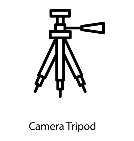 Ícone Câmera Tripé Design Linha — Vetor de Stock