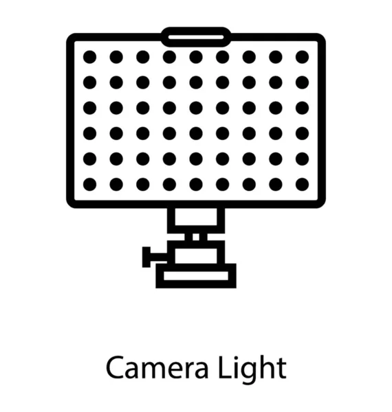 Lijn Ontwerp Vector Van Camera Licht — Stockvector