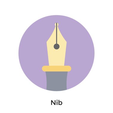 Düz vektörde kalem ucu simgesi yazma 