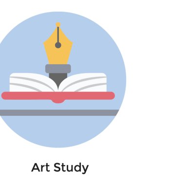 Düz vektörde sanat çalışması simgesi 