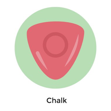 Tebeşir simgesi, düz vektör tasarımı 