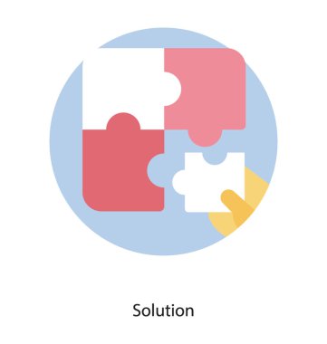 Düz yuvarlak bulmaca oyunu vektör tasarımı 