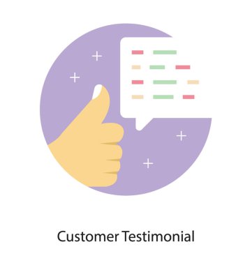 Kullanıcı deneyimi geri bildiriminin düz simgesi 