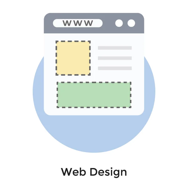 Web Tasarım Simgesi Düz Vektör — Stok Vektör