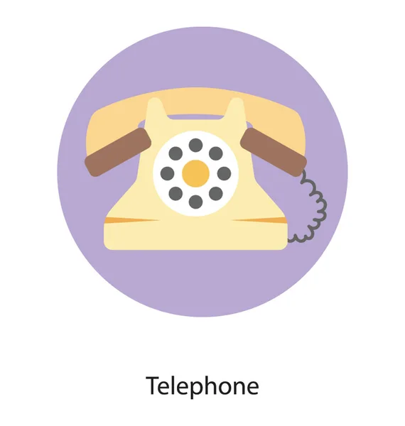 Plat Pictogram Van Het Apparaat Van Telecommunicatie Handset — Stockvector