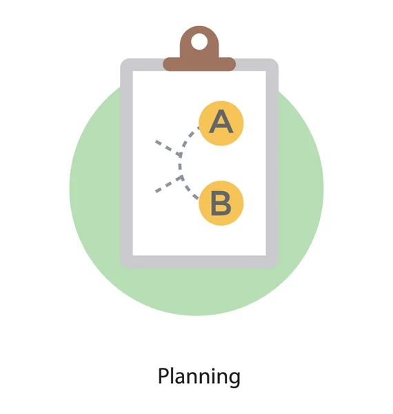 Planejamento Tático Projeto Vetorial Plano —  Vetores de Stock