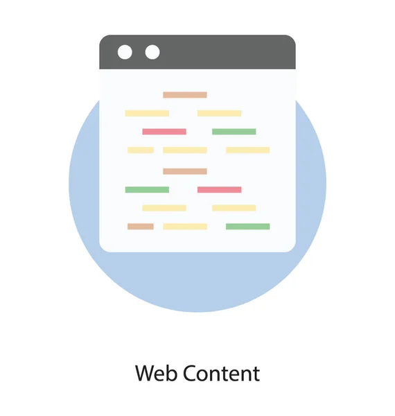 ウェブレイアウト ウェブコンテンツフラットアイコン — ストックベクタ