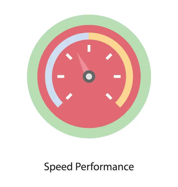 Speed Performance Flaches Icon Design — Stockvektor