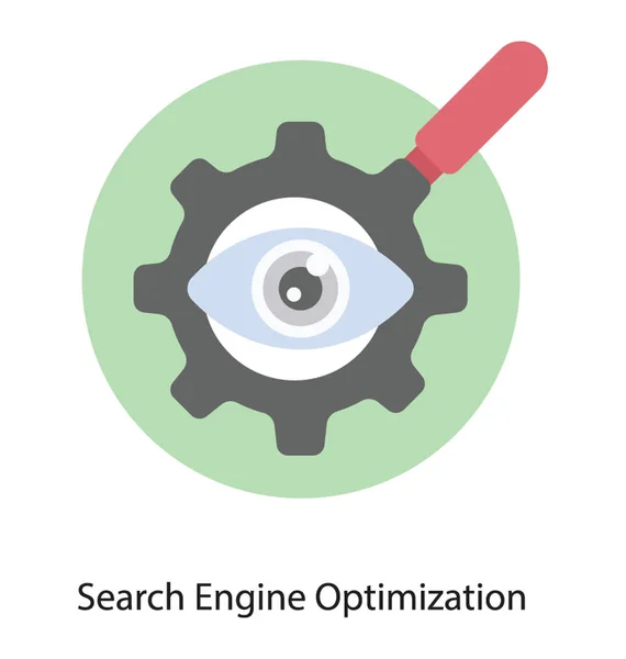 Suchmaschinenoptimierung Flaches Symbol — Stockvektor