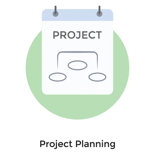 Project Planning Icon Design Flat Vector — Stock Vector