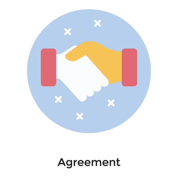 Εικονίδιο Συμφωνίας Επίπεδη Διάνυσμα — Διανυσματικό Αρχείο