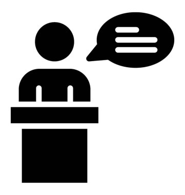 Sağlam tasarımda iş konferansı simgesi.