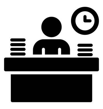 Erkek çalışan dolu tasarım simgesi 