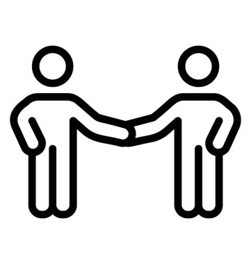 İş arkadaşlarının çizgi tasarımı simgesi