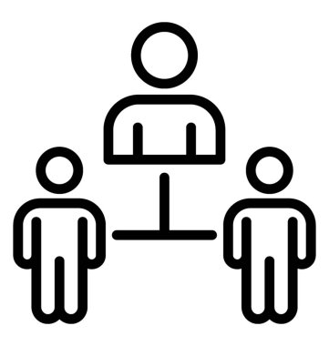 Liderlik piktogram ı çizgi tasarımı