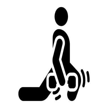 Katı tasarımda ağırlık kaldırma simgesi.