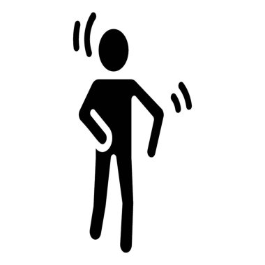 Egzersiz piktogramı katı vektörü.