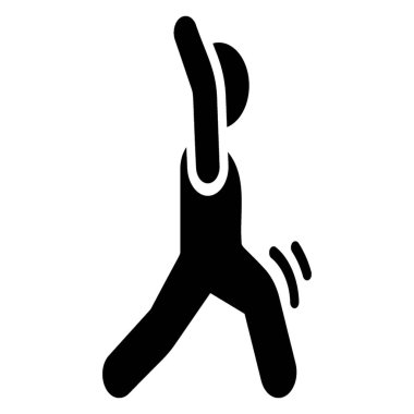 Streç egzersiz piktogram Katı vektör.