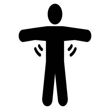 Streç egzersiz piktogram Katı vektör.