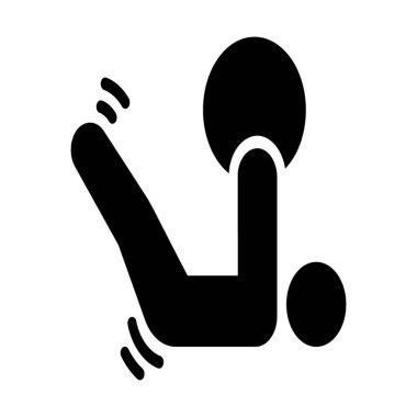 Top egzersiz piktogram Katı vektör.