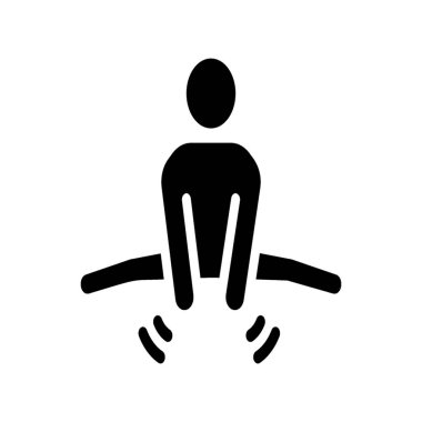 Aerobik piktogramın katı vektörü.