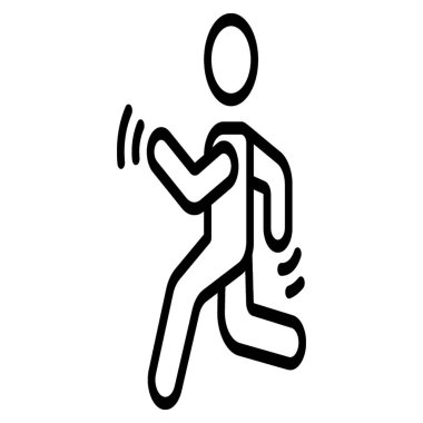 Satır tasarımında çalışan adam piktogramı.