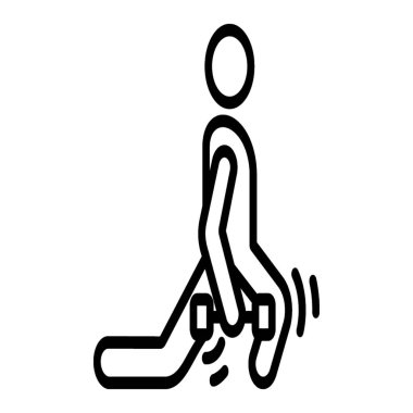 Satır tasarımında ağırlık kaldırma simgesi.