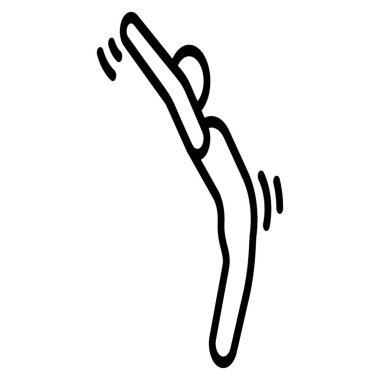 Jimnastik piktogram Çizgi vektörü.