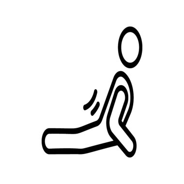 Plank egzersiz piktogram Çizgi vektörü.