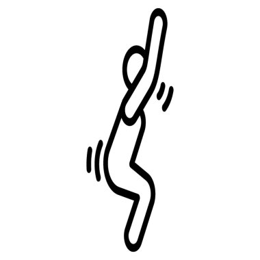 Jimnastik piktogram Çizgi vektör tasarımı.