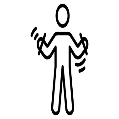 Jimnastik piktogram Çizgi vektörü.