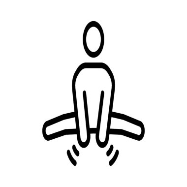 Aerobik piktogram Çizgi vektörü.