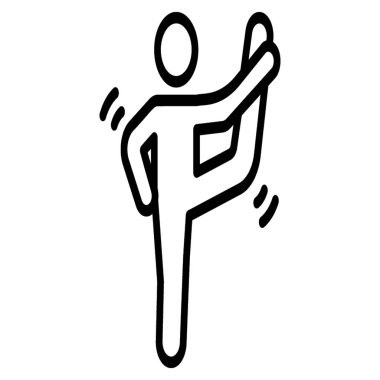 Aerobik piktogram Çizgi vektörü.