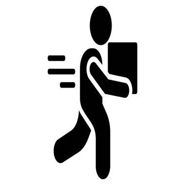 Adam taşıma kutusu simgesi sağlam tasarım.