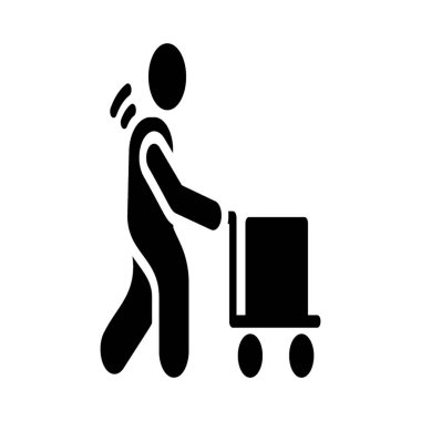 Adam sepeti katı pictogram iterek 