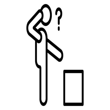 Karışık işçi piktogramının çizgi tasarımı