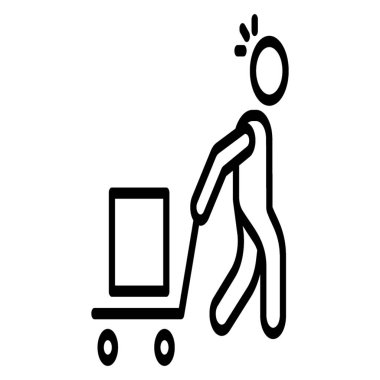 Adam sepeti hattı pictogram çekme 