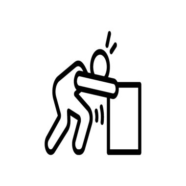 Adam kutu hattı pictogram iterek 