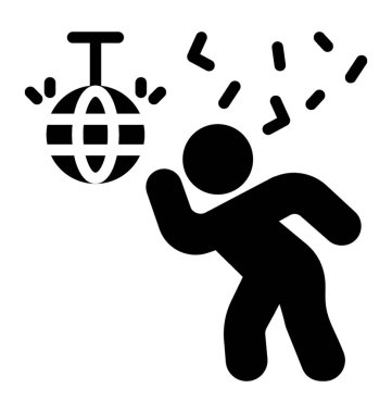 Kulüp dansı, dolu vektör 