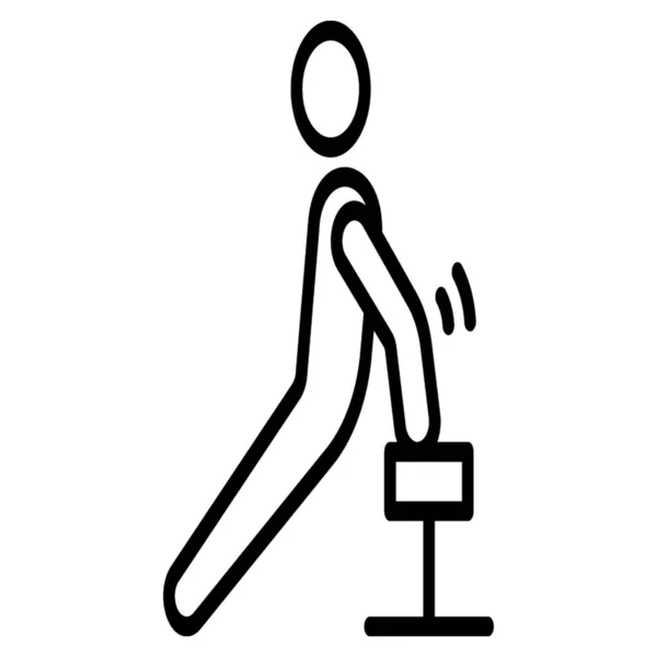 Jimnastik Piktogram Çizgi Vektör Tasarımı — Stok Vektör