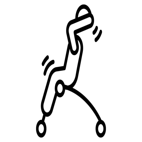 Linienvektor Des Stretchübungspiktogramms — Stockvektor
